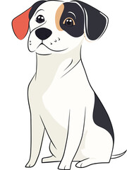 Fototapeta premium Cute dog illustration cartoon style pet happy smiling adorable funny puppy character baby animals