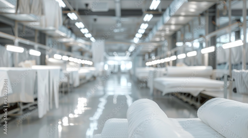 Wall mural inside a factory in the textile industry