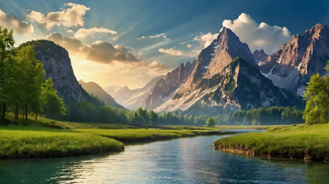 beautiful natural scenery background