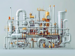 Micro-landscape of machinery and equipment
