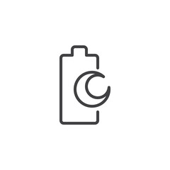 Battery Saving Mode line icon