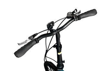 Black bicycle handlebar.