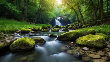 Obraz premium beautiful natural scenery background