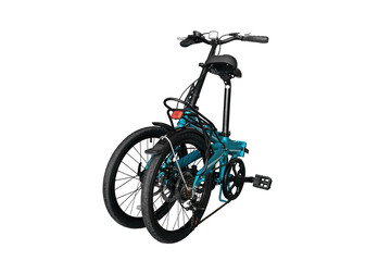 Folded folding bike.