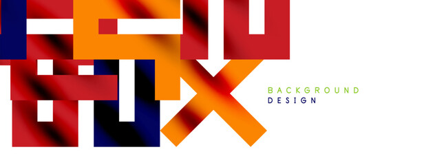 Colorful squares, lines minimal abstract background. Vector Illustration For Wallpaper, Banner, Background, Card, Book Illustration, landing page