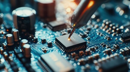 Soldering a Microchip onto a Circuit Board