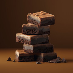 Stacked Chocolate Fudge Bars