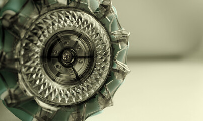 Modern Project Of Wheel For Futuristic Vehicle. Future Wheel Design Stock Image 