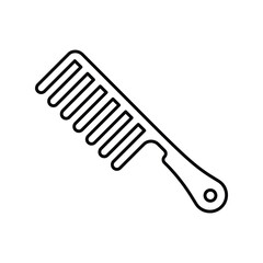 comb line icon with white background vector stock illustration