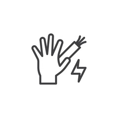 Electric Shock line icon