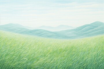 Fototapeta premium Landscape grass field grassland outdoors drawing.