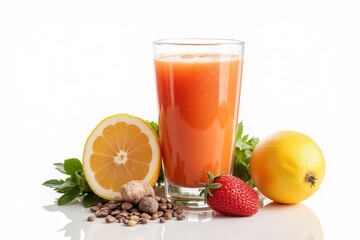 Fototapeta premium drink, glass, juice, fruit