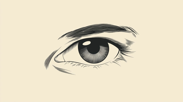 A close up of a person's eye with a black pupil
