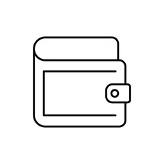 Obraz premium wallet line icon with white background vector stock illustration