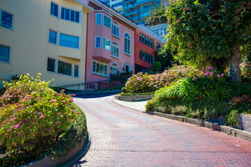 San Francisco,California,USA-August 10th 2024:Lombard Street
