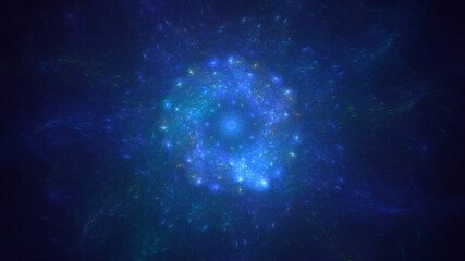 3D manual rendering abstract round light background. Its not AI Generatd illustration.