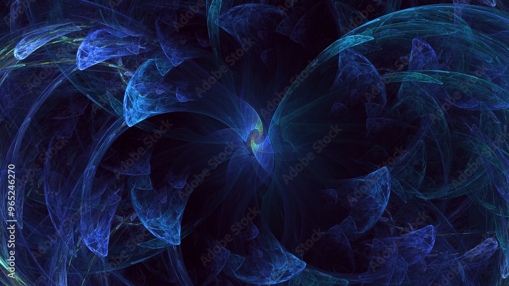 Poster 3d manual rendering abstract multicolor fractal light background. its not ai generatd illustration.