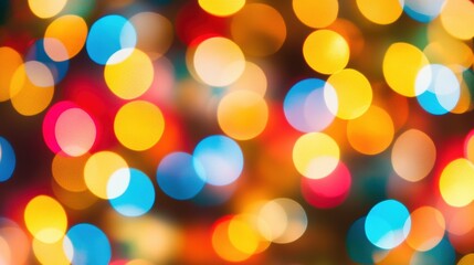 Obraz premium Vibrant bokeh lights background for festive occasions