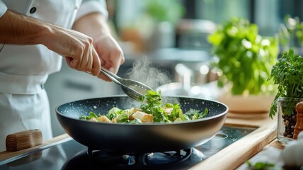 Kiwi cooked in a skillet with spices, showcasing a flavorful dish.