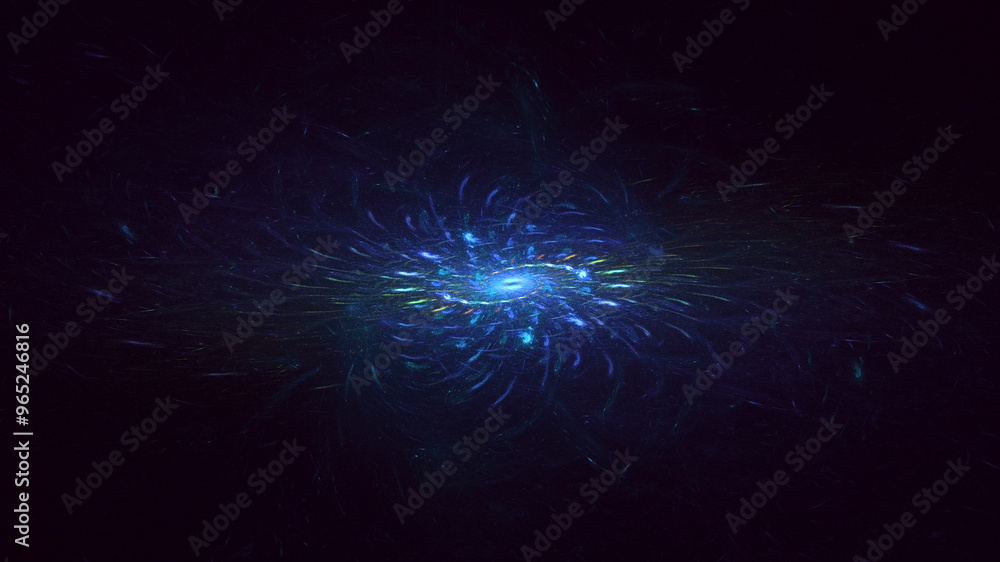 Poster 3d manual rendering abstract multicolor fractal light background. its not ai generatd illustration.