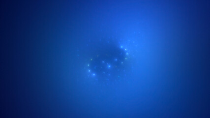 3D manual rendering abstract blue fractal light background. Its not AI Generatd illustration.
