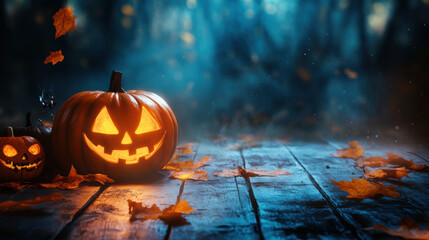 Fototapeta premium Halloween Jack-o'-lantern.