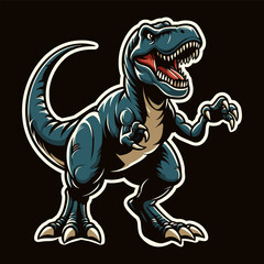 Tyranosaurus rex vector illustration for logo and tshirt design