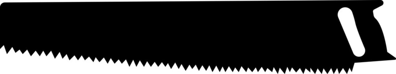 hand saw construction icon. vector silhouette template design elements of handsaw icons, Wood Working tools and graphic design, isolated on transparent background, use for mobile app, web or ui.