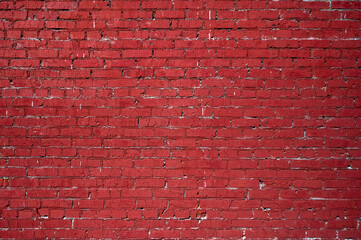 Red brick wall background. Old brickwork texture. Rock block pattern. Vintage stonewall. Abstract...