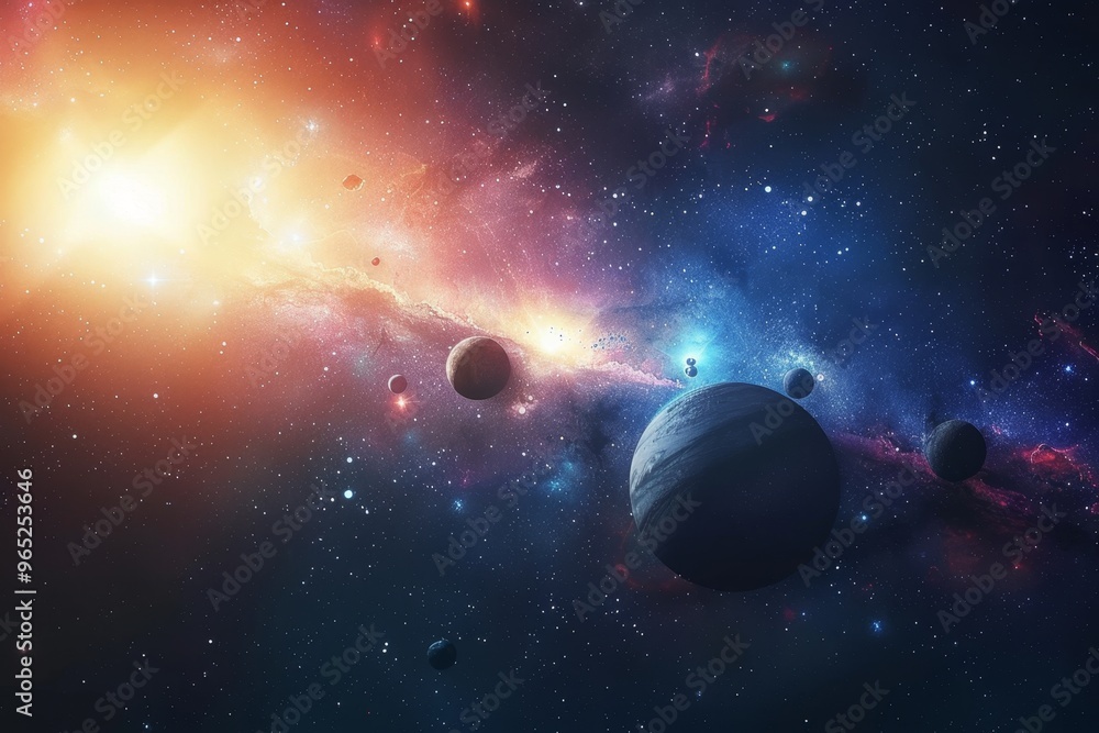 Wall mural beautiful outer space view