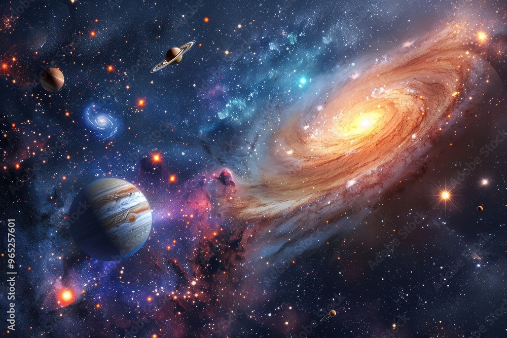 Wall mural beautiful outer space view