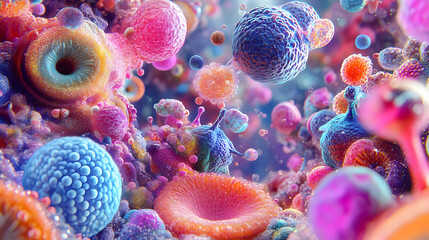 Naklejka premium Abstract Colorful Bubbles and Spheres