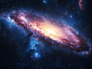 Fototapeta premium Space telescope capturing distant galaxies and nebulae in stunning detail, space, astronomical observation