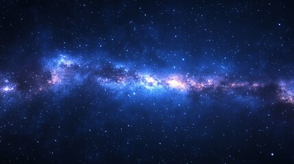 Naklejka premium Starry night sky with the Milky Way in vibrant detail, stars, celestial landscapes