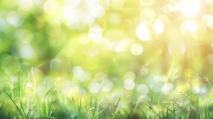 Obraz premium Sunlight Through Green Grass