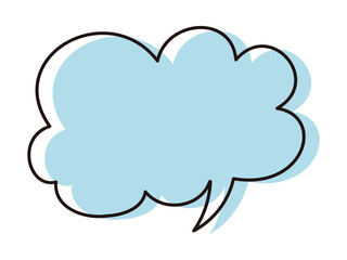 手描きの吹き出し_雲型_しっぽ