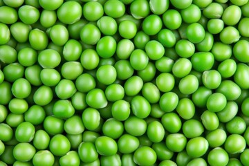 Fresh green peas background texture