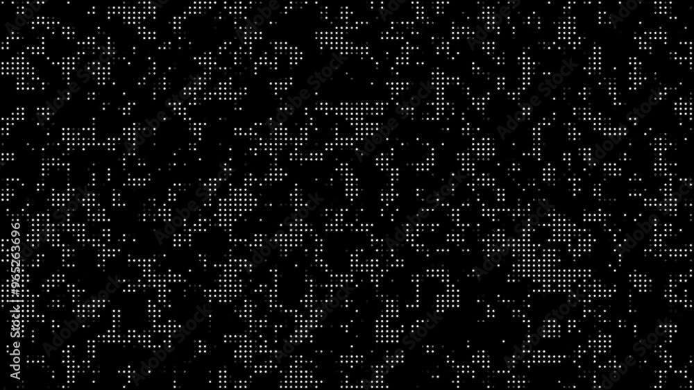 Poster abstract wavy dot motion background 4k abstract halftone motion background. seamless moving dots, ab