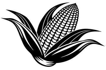 Corn silhouette icon isolated Vector illustration	
