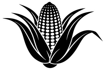Corn silhouette icon isolated Vector illustration	
