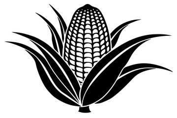 Corn silhouette icon isolated Vector illustration	
