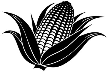 Corn silhouette icon isolated Vector illustration	
