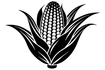 Corn silhouette icon isolated Vector illustration	
