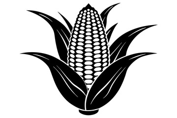 Corn silhouette icon isolated Vector illustration	
