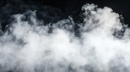 Fototapeta premium Mystical billowing smoke on dark backdrop