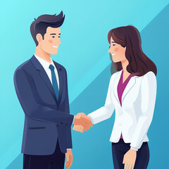 Fototapeta premium business people shaking hands