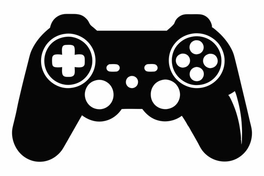 Gamepad icon. Game controller silhouette vector, Video game controller, joystick

