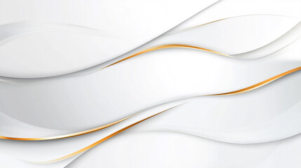 Obraz premium Clean and elegant white backdrop with intricate paper cut designs, highlighted by luxurious golden lines for a modern feel.