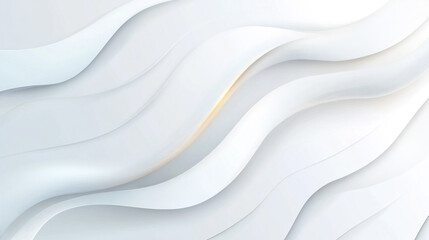 Fototapeta premium Minimalistic style white abstract background with waves of cream or silk, sagging fabric cladding or flowing milk.