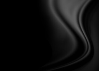 Curtain black wave and copy space. blurred abstract background.